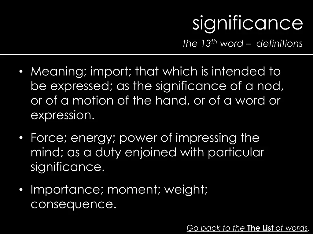significance 1