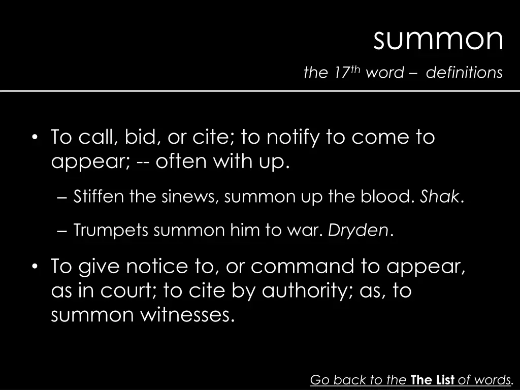 summon 1