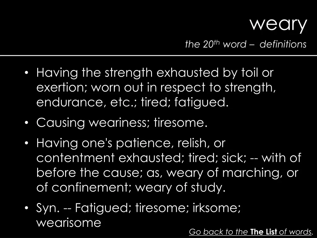 weary 1