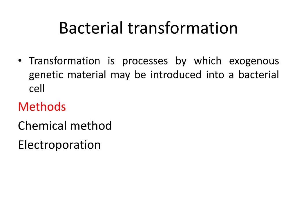bacterial transformation
