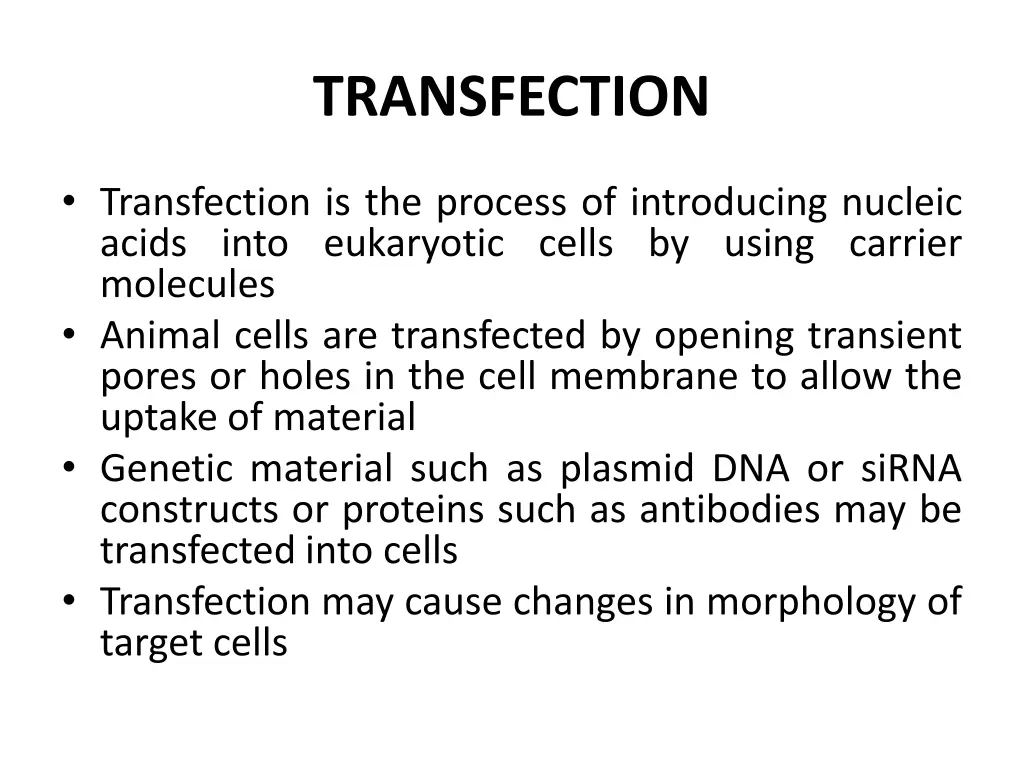 transfection