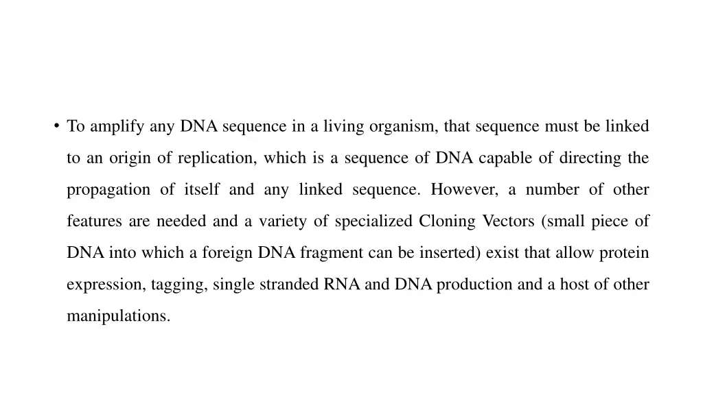 to amplify any dna sequence in a living organism