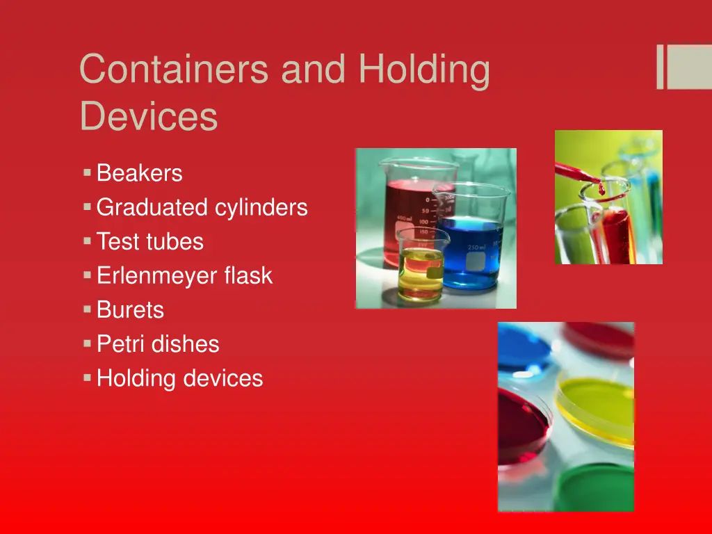 containers and holding devices