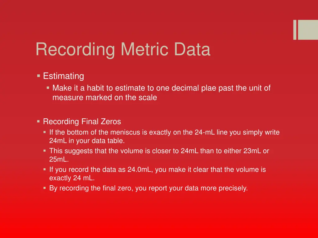 recording metric data
