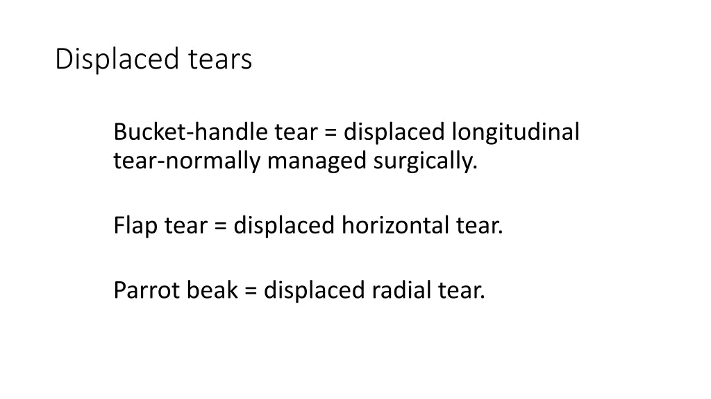 displaced tears