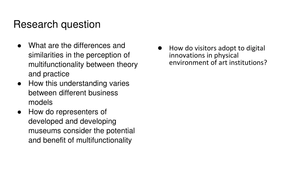 research question
