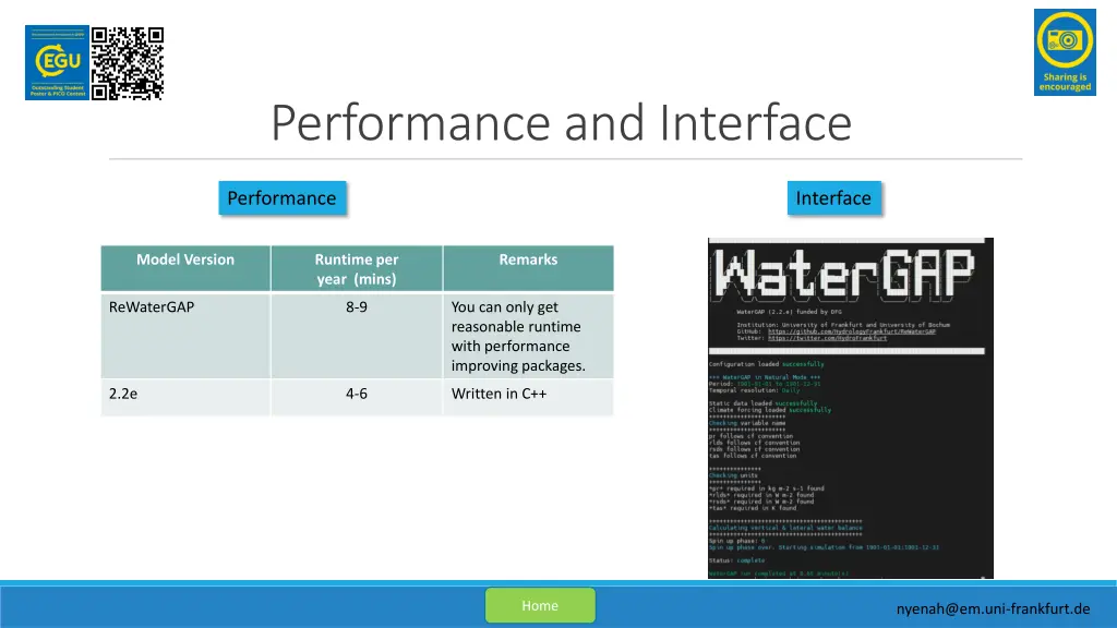 performance and interface