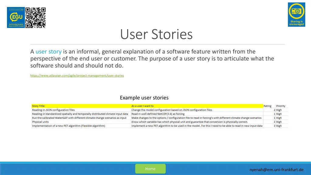 user stories