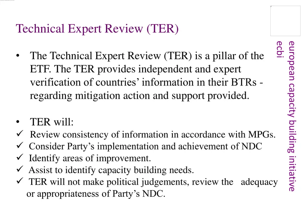 technical expert review ter