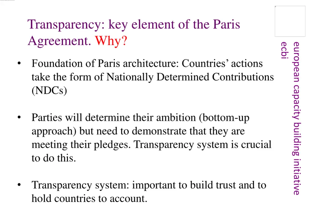 transparency key element of the paris agreement