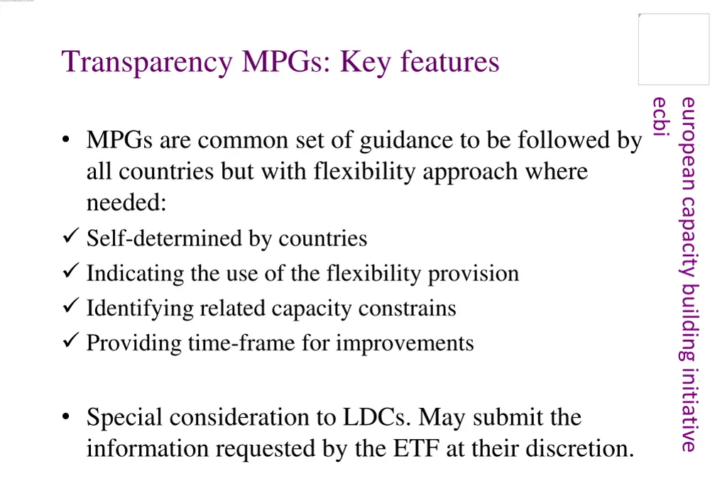 transparency mpgs key features