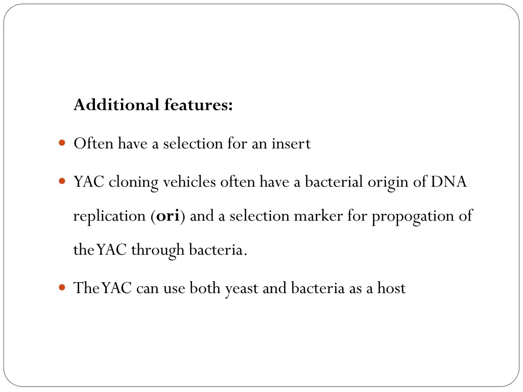 additional features