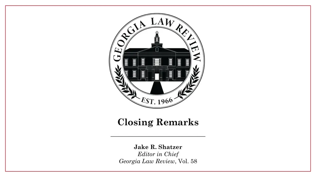 closing remarks