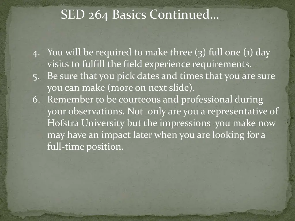 sed 264 basics continued