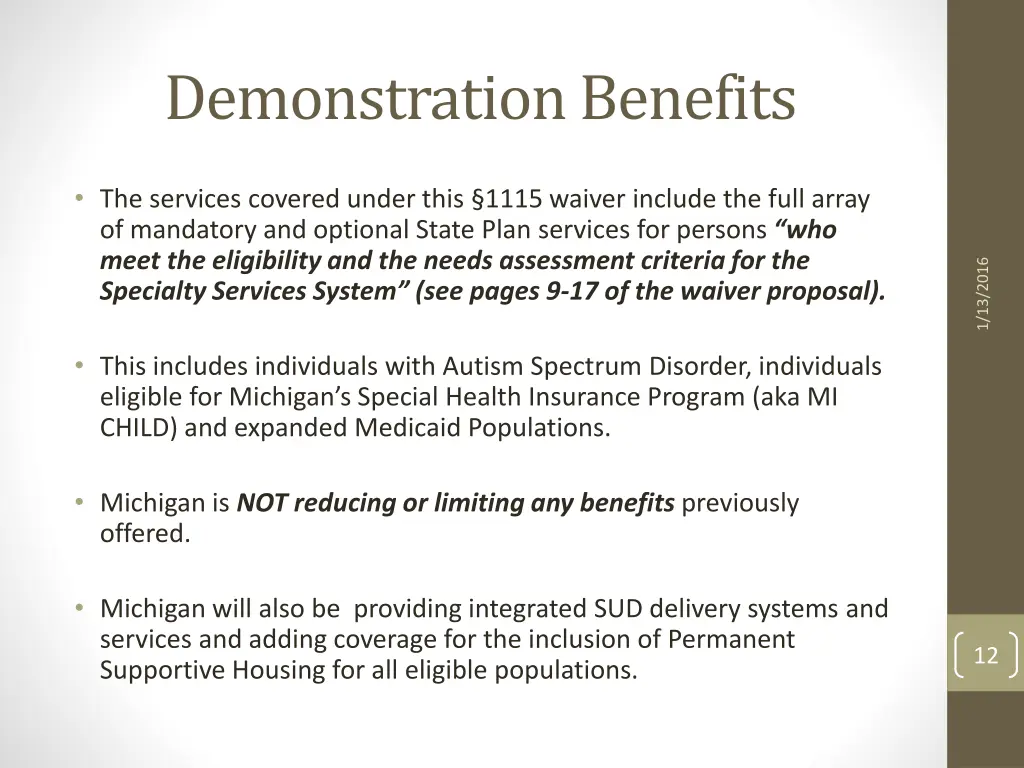 demonstration benefits