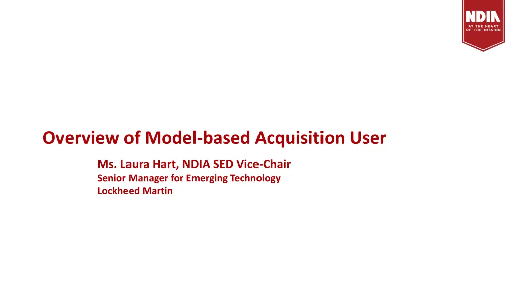 overview of model based acquisition user