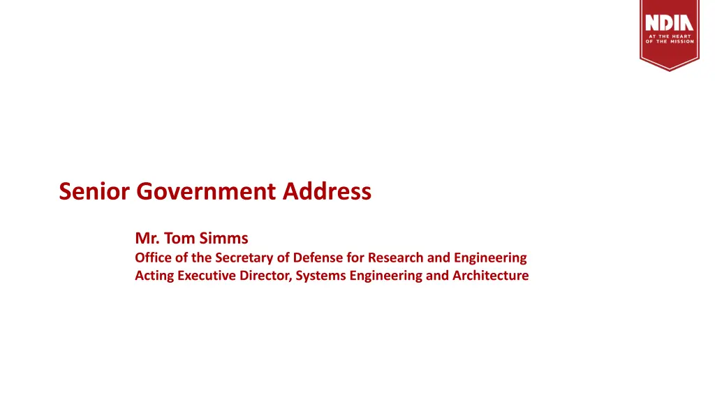 senior government address