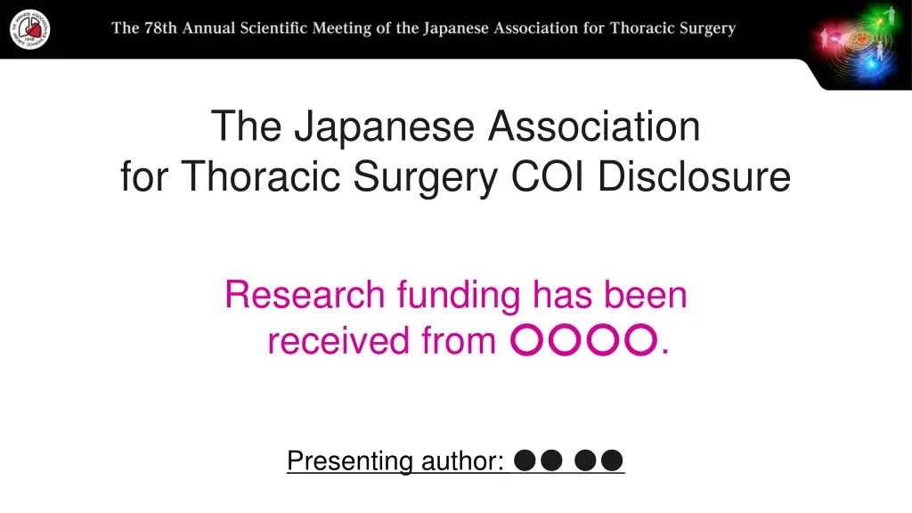 the japanese association for thoracic surgery 1