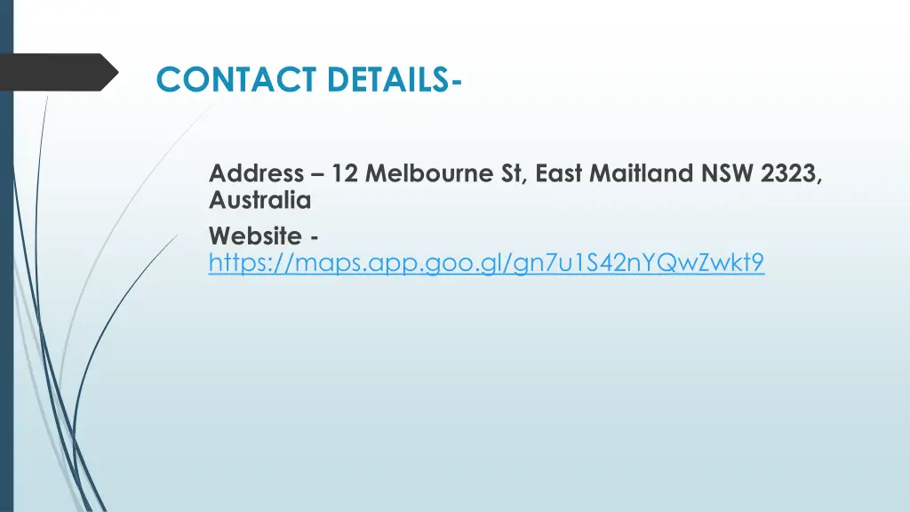 contact details