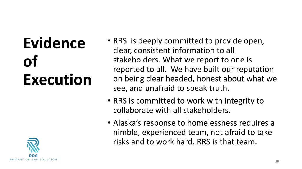 rrs is deeply committed to provide open clear