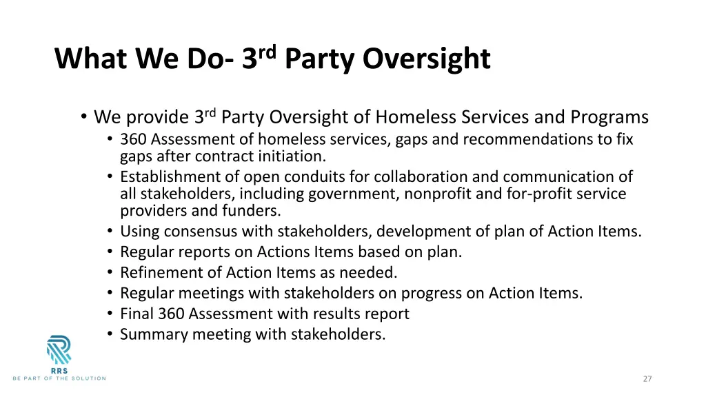 what we do 3 rd party oversight