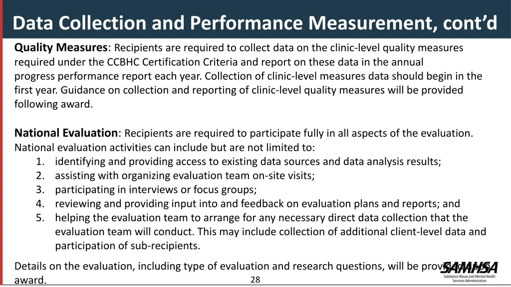 data collection and performance measurement cont d