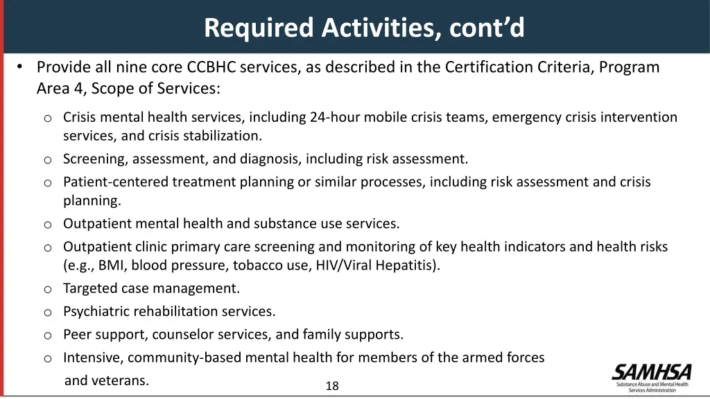 required activities c ont d