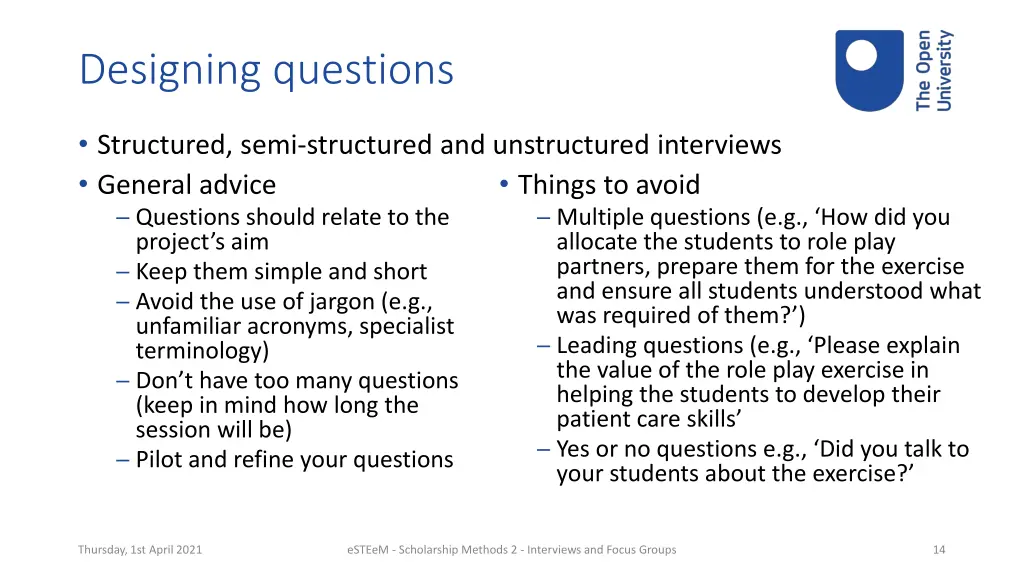 designing questions