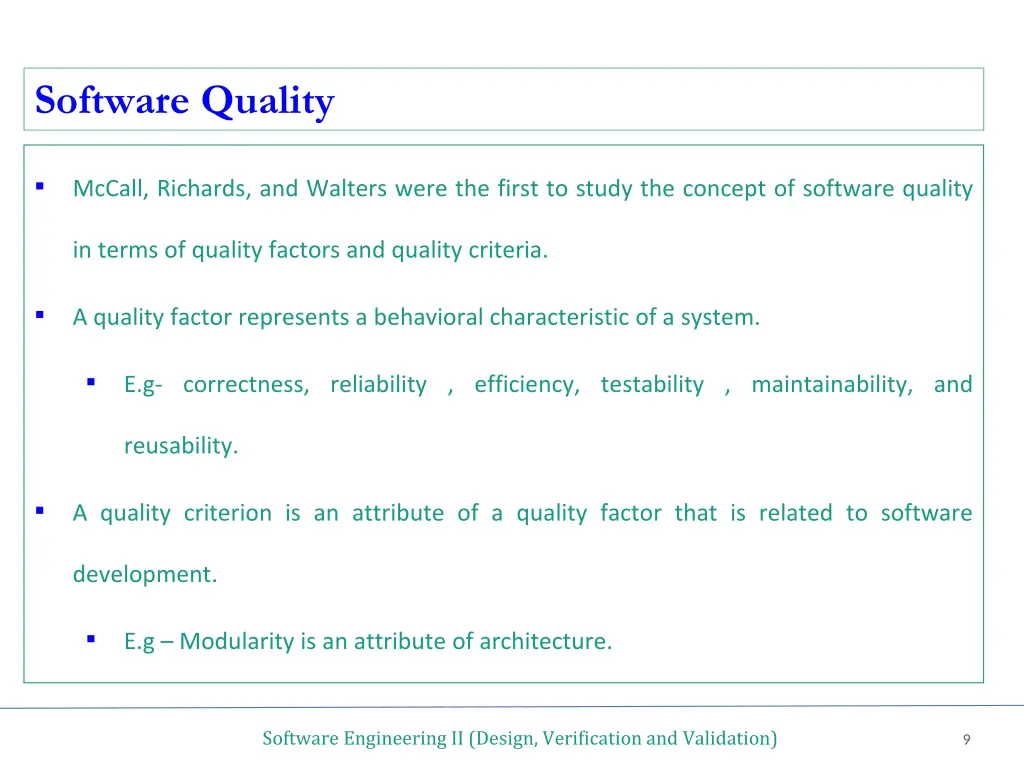 software quality 1