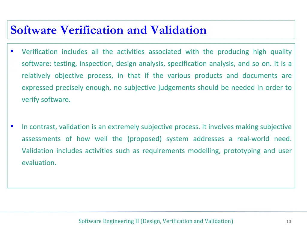 software verification and validation 3
