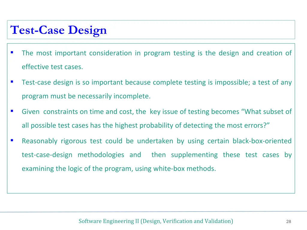 test case design