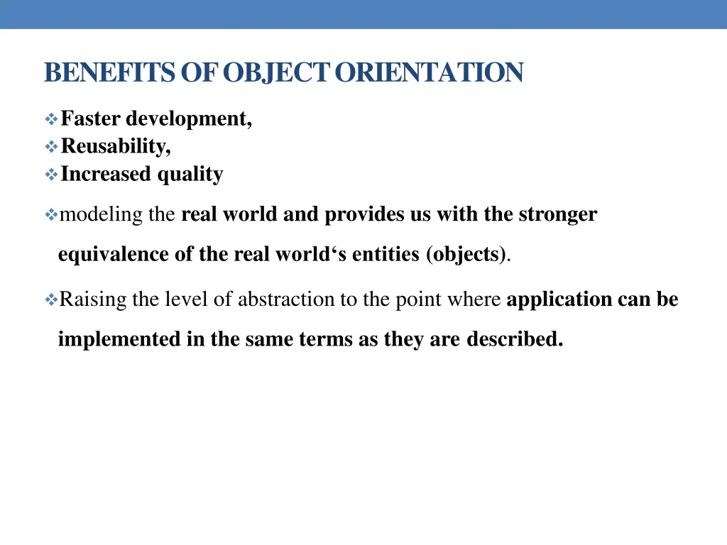 benefitsofobjectorientation