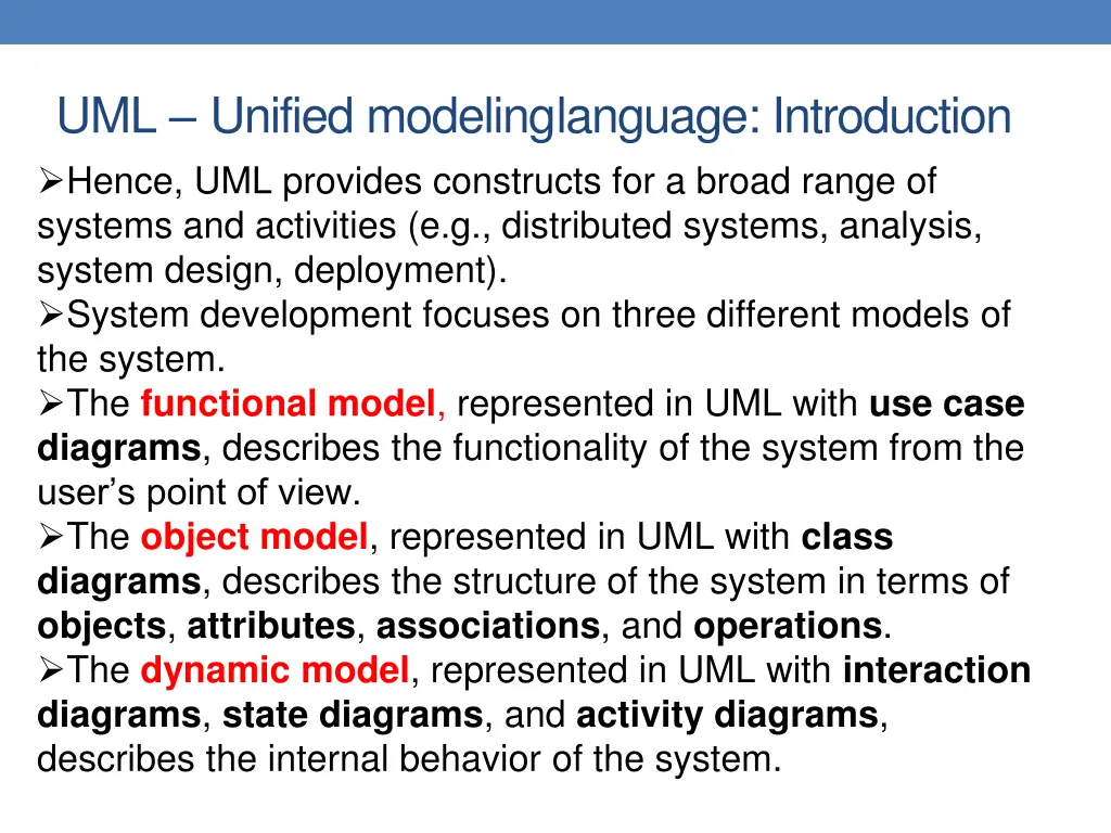 uml unified modeling language introduction hence