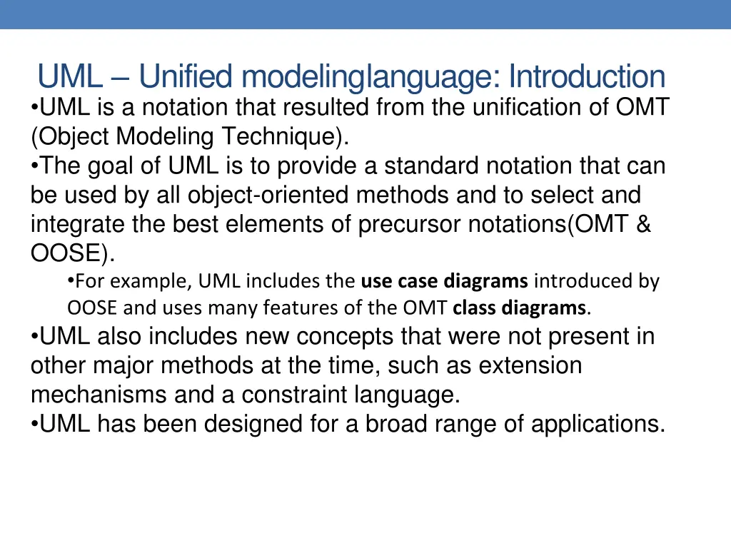 uml unified modeling language introduction