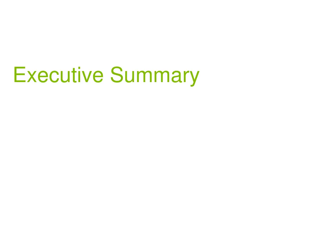executive summary