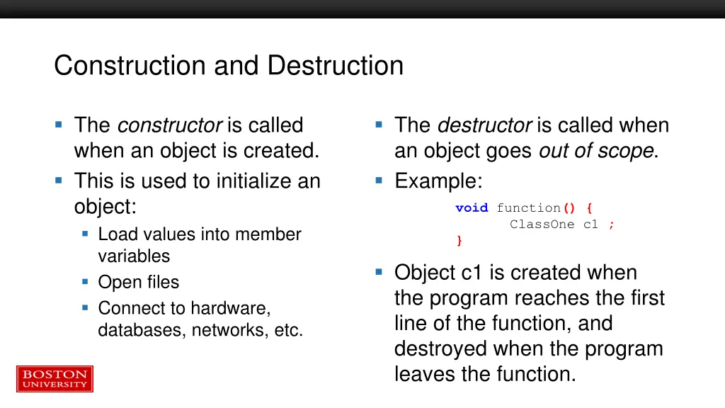 construction and destruction