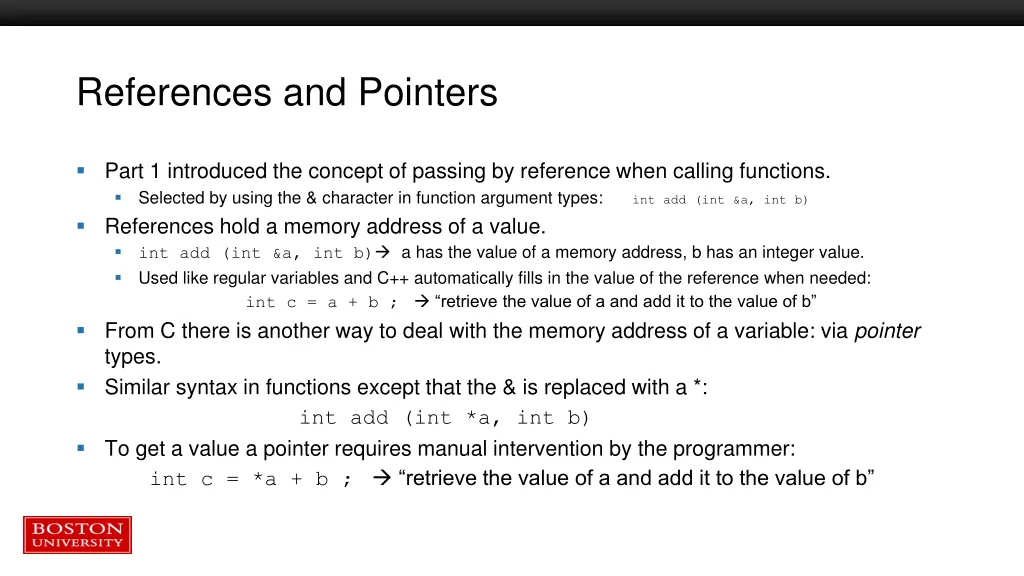 references and pointers