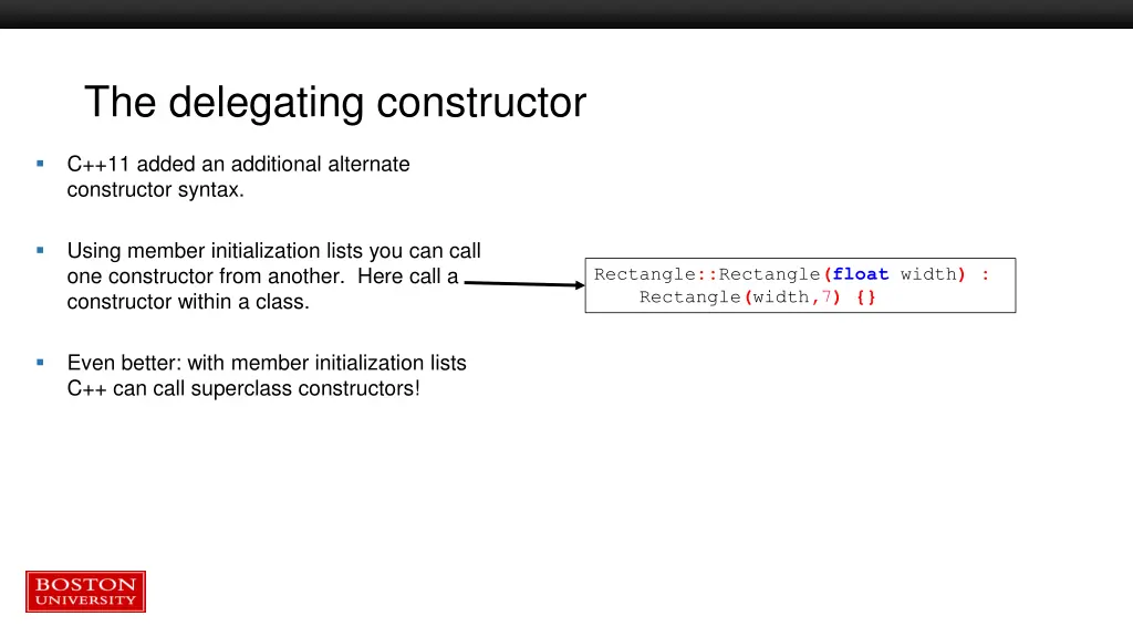 the delegating constructor