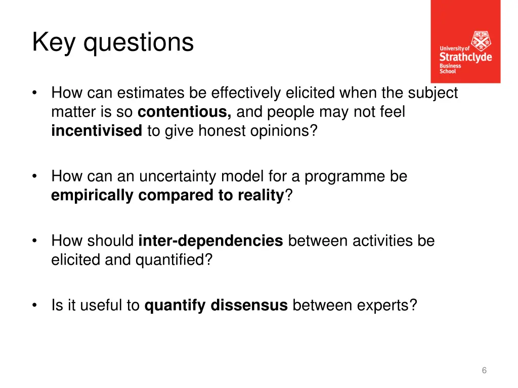 key questions