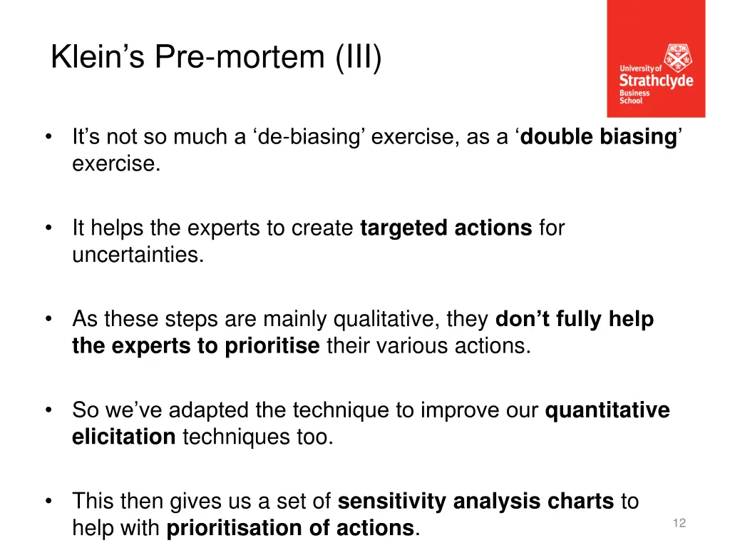 klein s pre mortem iii