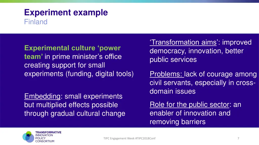 experiment example finland
