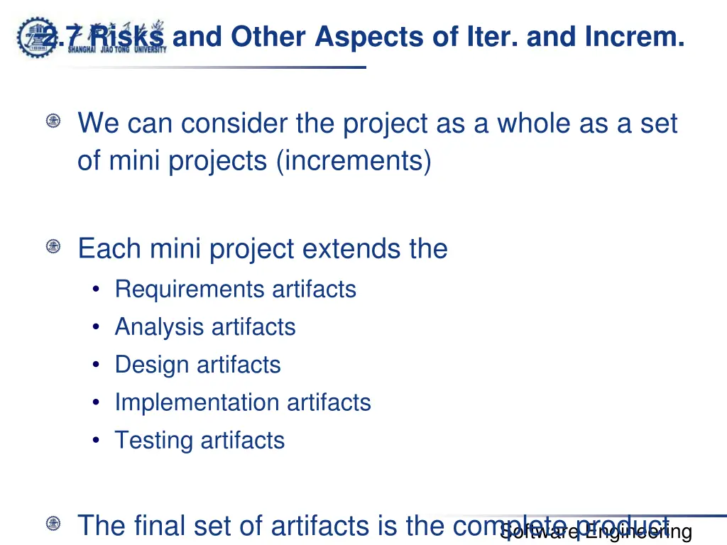 2 7 risks and other aspects of iter and increm