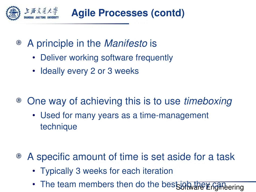 agile processes contd