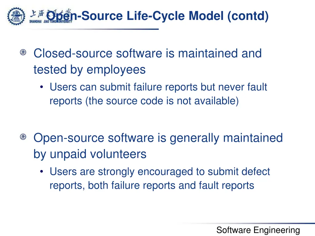open source life cycle model contd 1
