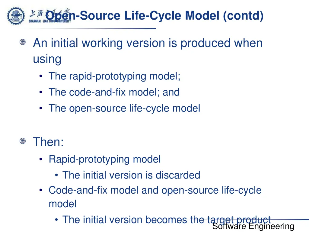 open source life cycle model contd 3