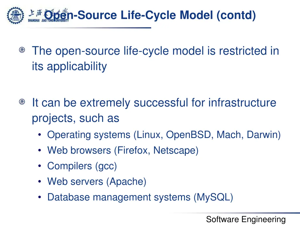 open source life cycle model contd 6