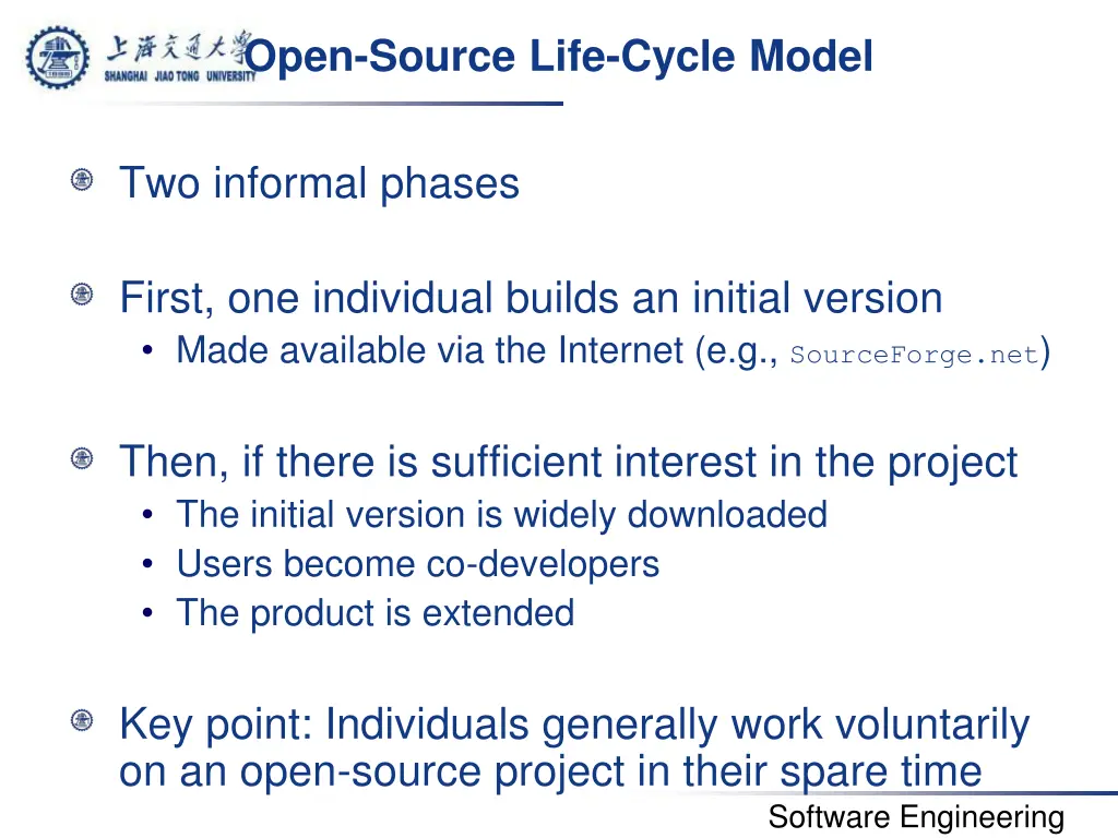 open source life cycle model