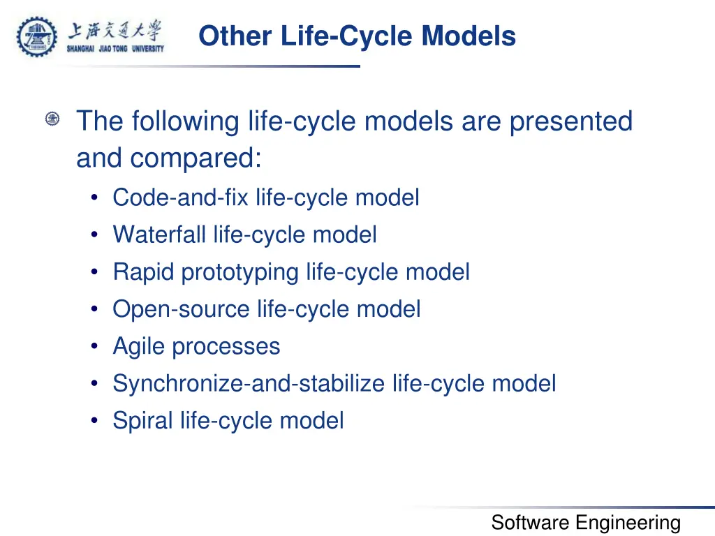 other life cycle models
