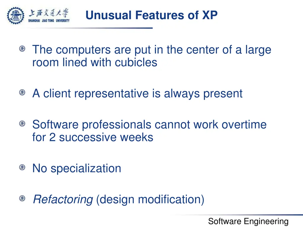 unusual features of xp