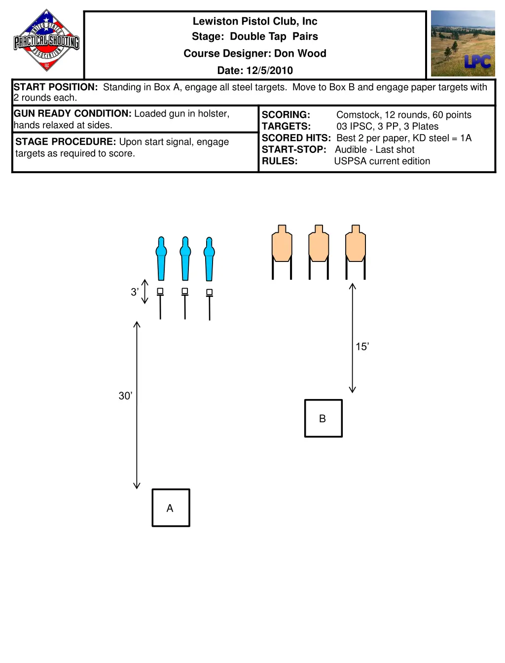 lewiston pistol club inc stage double tap pairs